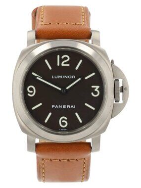 Panerai Luminor Black Dial Titanium 44mm Manual Wind Men’s Watch PAM00055